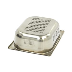 Contenitore Gastronorm - 1/2 GN - Profondità 10cm - Acciaio Inox - Forato - immagine 2