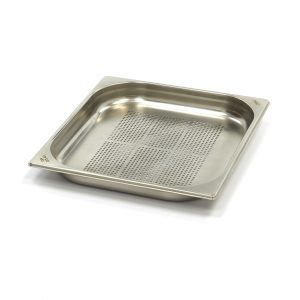 Contenitore Gastronorm - 2/3 GN - Profondità 4cm - Acciaio Inox - Forato - immagine 1